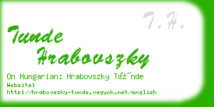 tunde hrabovszky business card